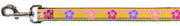 Dog Leash - Hibiscus w/Stripes Gold/Multi Pastel