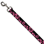 Dog Leash - Hibiscus Weathered Black/Pink