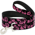 Load image into Gallery viewer, Dog Leash - Hibiscus Weathered Black/Pink

