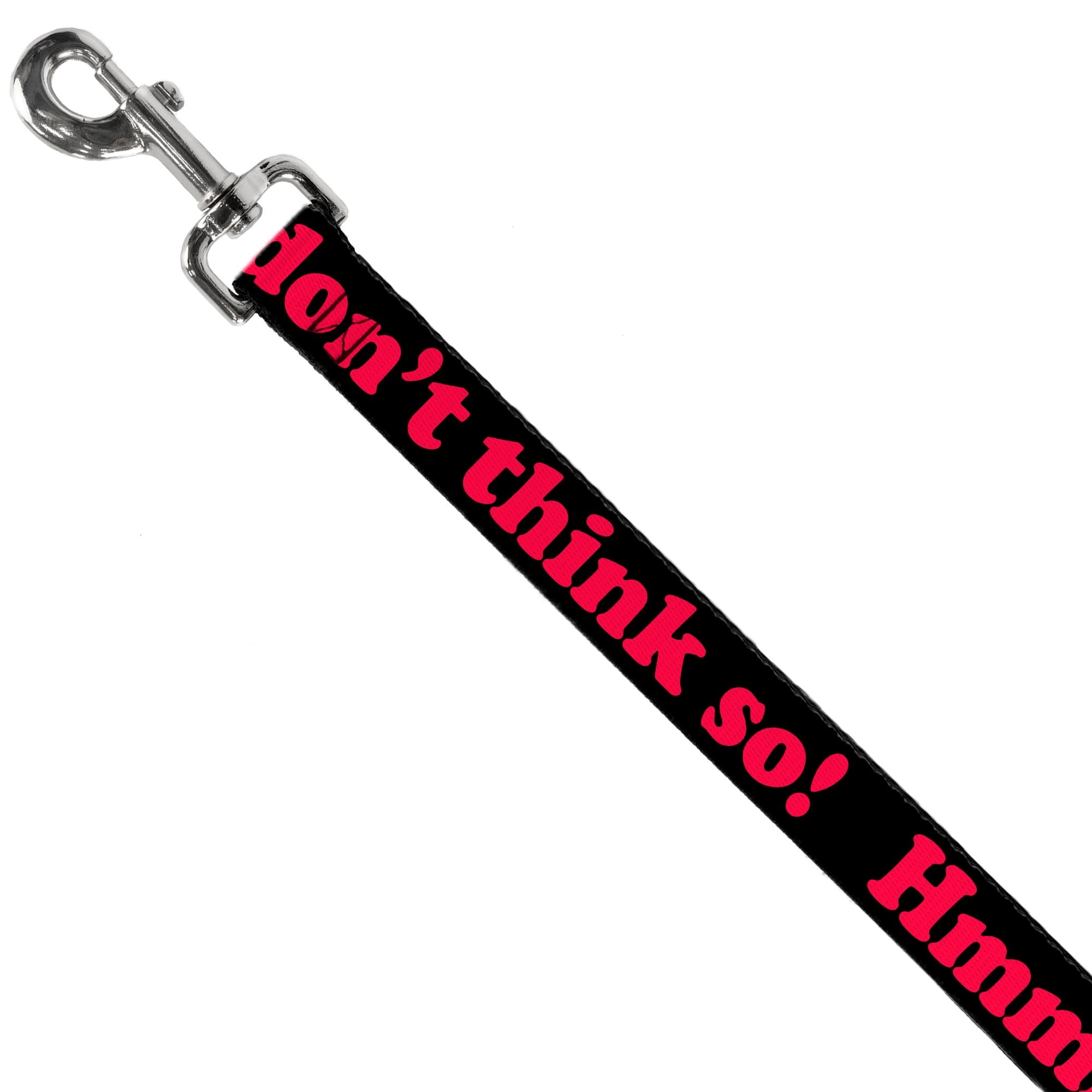 Dog Leash - HMMM, I DON'T THINK SO! Black/Pink
