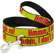 Dog Leash - HMMM, I DON'T THINK SO! Yellow/Pink