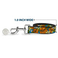 Load image into Gallery viewer, Dog Leash - Hibiscus Collage Blue/Orange/Yellow
