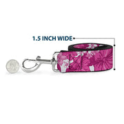 Dog Leash - Hibiscus Collage White/Pinks