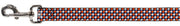 Dog Leash - Houndstooth Navy/Orange/White