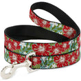 Load image into Gallery viewer, Dog Leash - Hibiscus & Plumerias Turquoise/Green/Red/White
