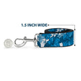 Load image into Gallery viewer, Dog Leash - Hibiscus Collage White/Blues
