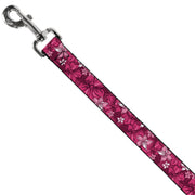 Dog Leash - Hibiscus Collage Pink Shades