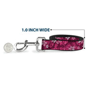 Dog Leash - Hibiscus Collage Pink Shades