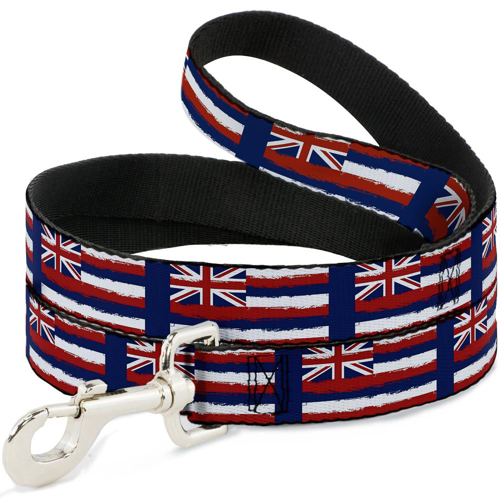 Dog Leash - Hawaii Flags Weathered Blue/Red/White