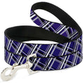 Load image into Gallery viewer, Dog Leash - Houndstooth Gray/Purple/White
