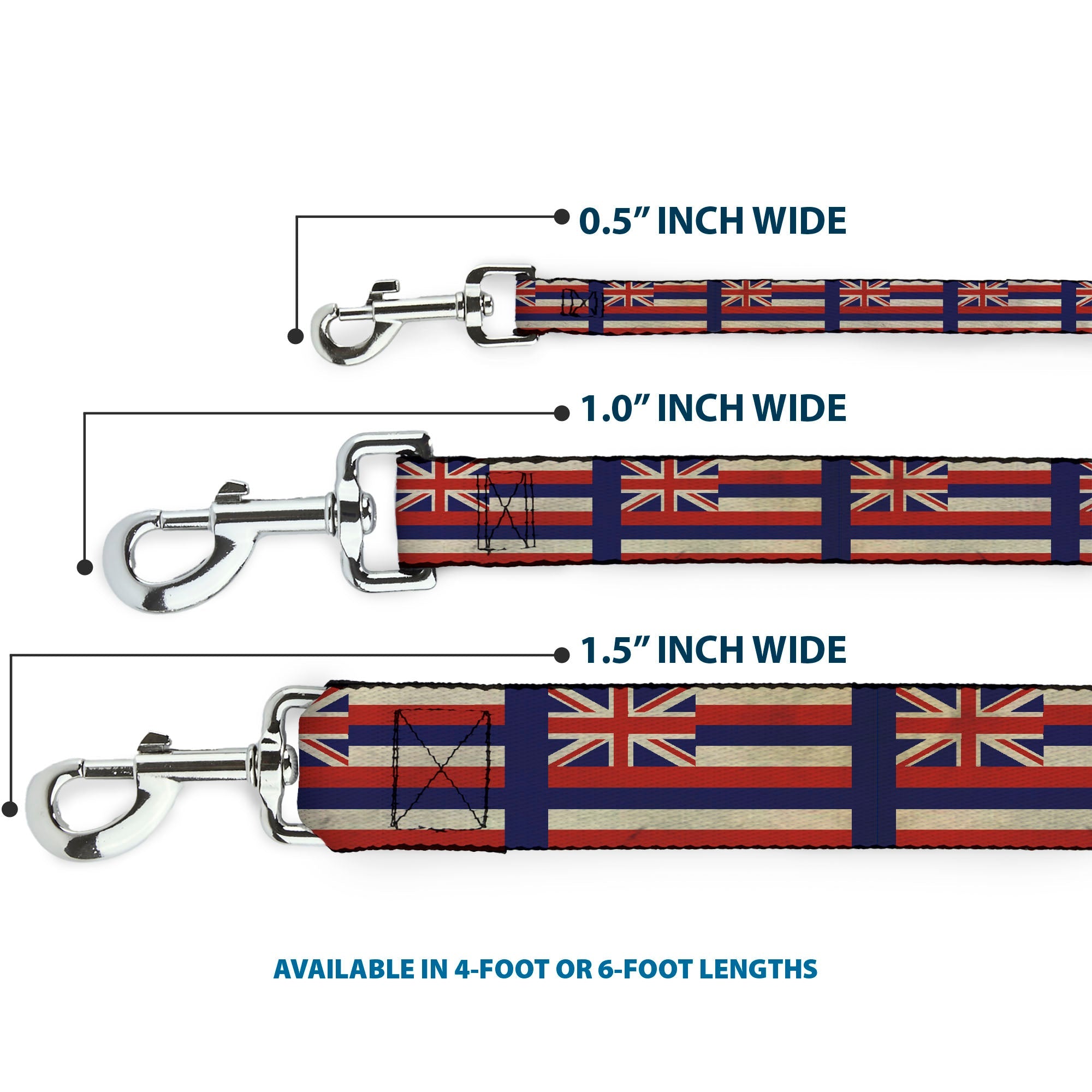 Dog Leash - Hawaii Flags2/Navy