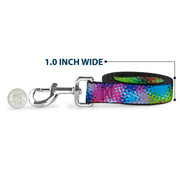 Dog Leash - Halftone Dots Light Blue/Blues/Greens/Pinks