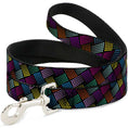 Load image into Gallery viewer, Dog Leash - Halftone Blocks Charcoal/Pinks/Greens/Orange/Yellow
