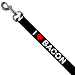 Dog Leash - I HEART BACON Text