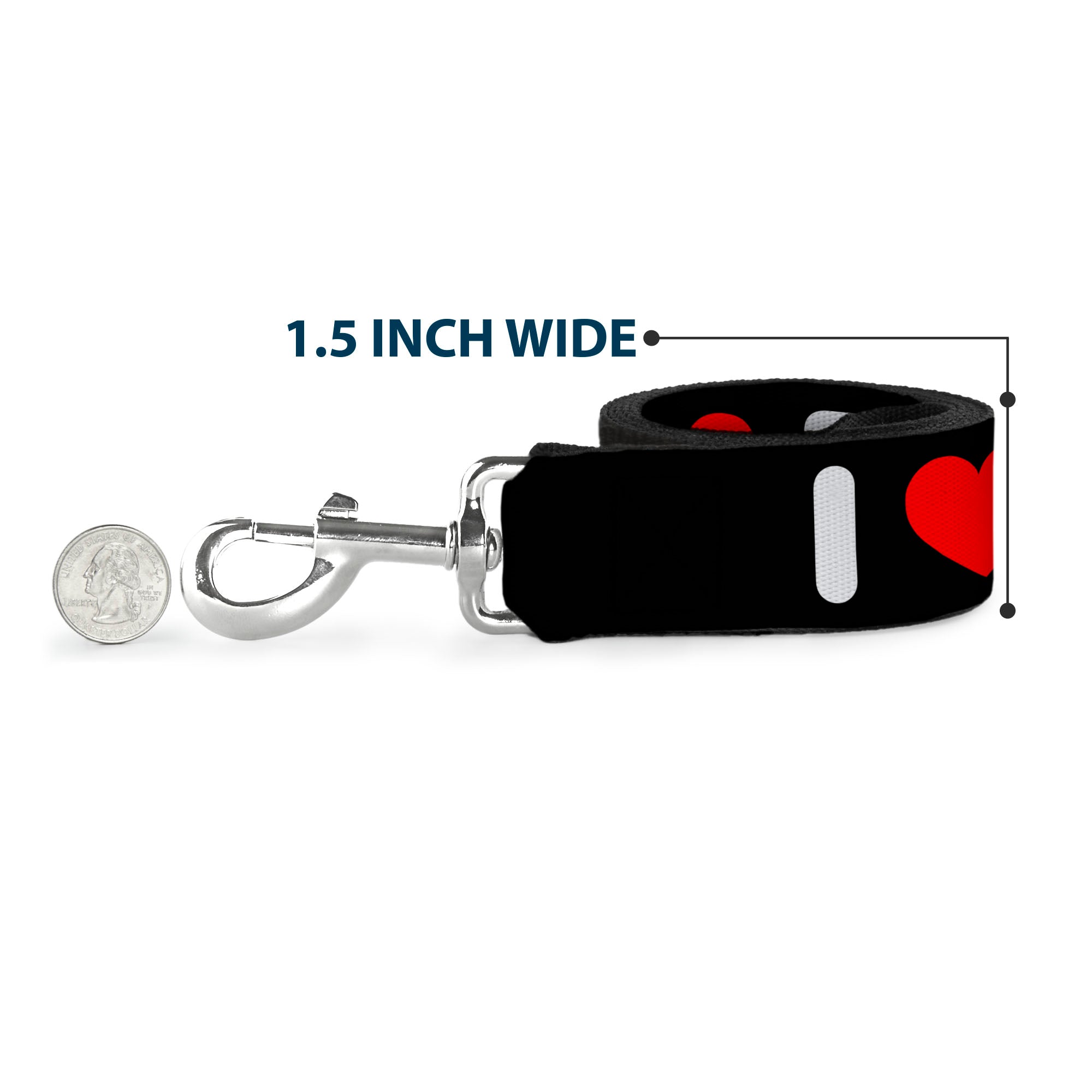 Dog Leash - I HEART BACON Text