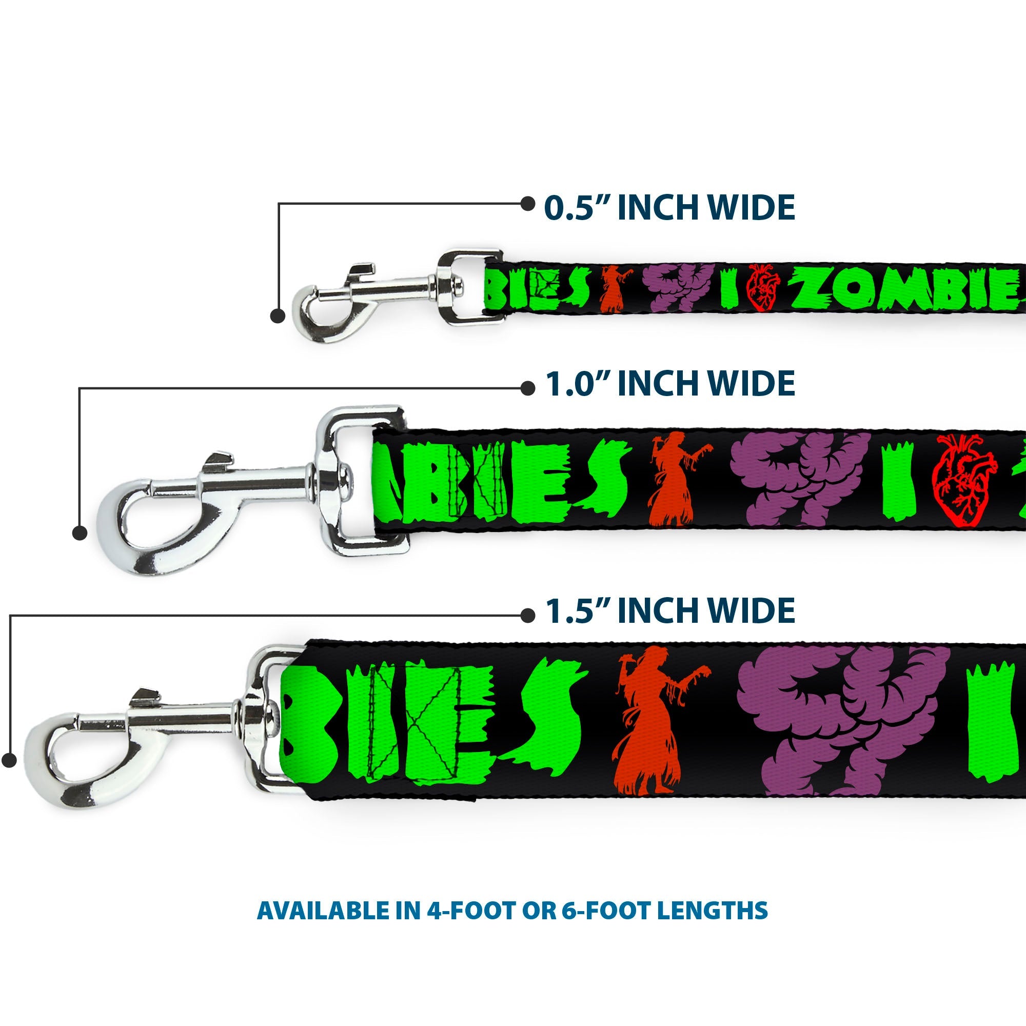 Dog Leash - I Heart Zombies