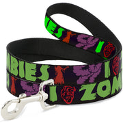 Dog Leash - I Heart Zombies