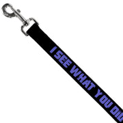 Dog Leash - I SEE WHAT YOU DID THERE Weathered Black/Purple