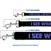 Dog Leash - I SEE WHAT YOU DID THERE Weathered Black/Purple