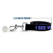 Dog Leash - I SEE WHAT YOU DID THERE Weathered Black/Purple