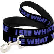 Dog Leash - I SEE WHAT YOU DID THERE Weathered Black/Purple
