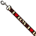 Load image into Gallery viewer, Dog Leash - I Heart BOYS Black/Cherries
