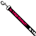 Load image into Gallery viewer, Dog Leash - IN YOUR DREAMS! Black/White/Pink
