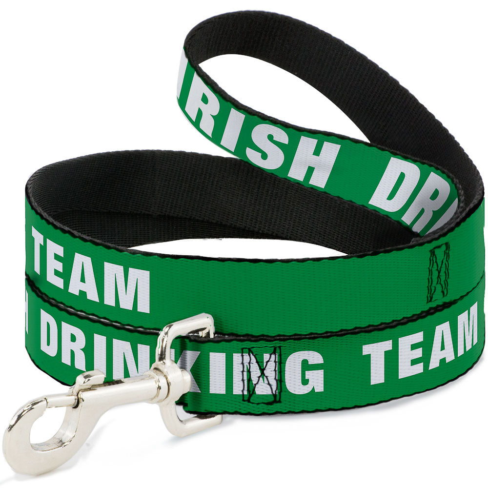 Buckle-Down Dog Leash - IRISH DRINKING TEAM Green/White