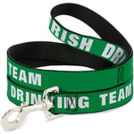 Buckle-Down Dog Leash - IRISH DRINKING TEAM Green/White