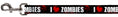 Load image into Gallery viewer, Dog Leash - I "HEART" ZOMBIES Black/White/Red Splatter
