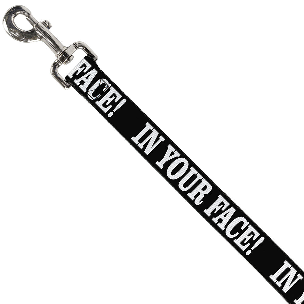 Dog Leash - IN YOUR FACE Black/White