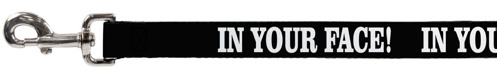 Dog Leash - IN YOUR FACE Black/White