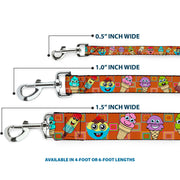 Dog Leash - Ice Cream Cone & Popsicle Expressions/Squares Multi Color