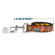 Dog Leash - Ice Cream Cone & Popsicle Expressions/Squares Multi Color