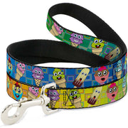 Dog Leash - Ice Cream Cone & Popsicle Expressions/Squares Multi Color