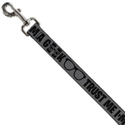 Dog Leash - I'M A GEEK/Glasses Gray/Black