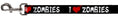 Load image into Gallery viewer, Dog Leash - I "Heart" ZOMBIES Bloody Splatter Black/White/Red
