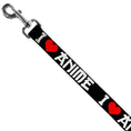 Load image into Gallery viewer, Dog Leash - I "Heart" ANIME Bold Black/White/Red
