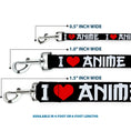Load image into Gallery viewer, Dog Leash - I "Heart" ANIME Bold Black/White/Red
