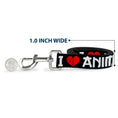 Load image into Gallery viewer, Dog Leash - I "Heart" ANIME Bold Black/White/Red
