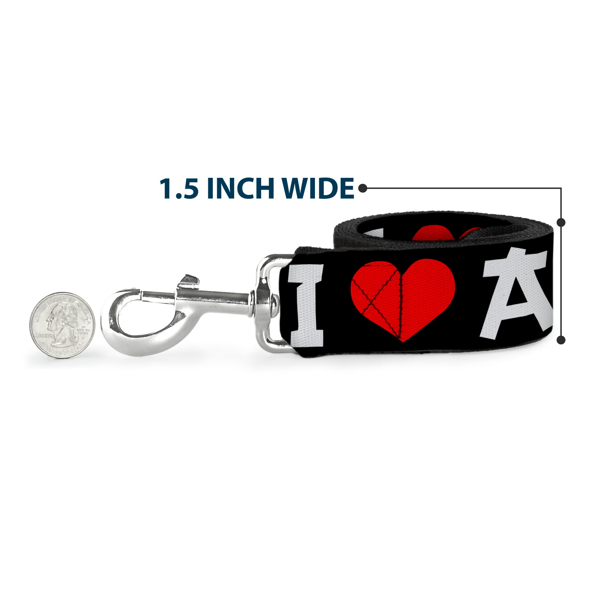Dog Leash - I "Heart" ANIME Bold Black/White/Red