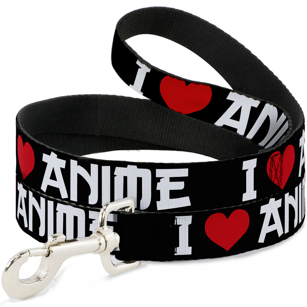 Dog Leash - I "Heart" ANIME Bold Black/White/Red