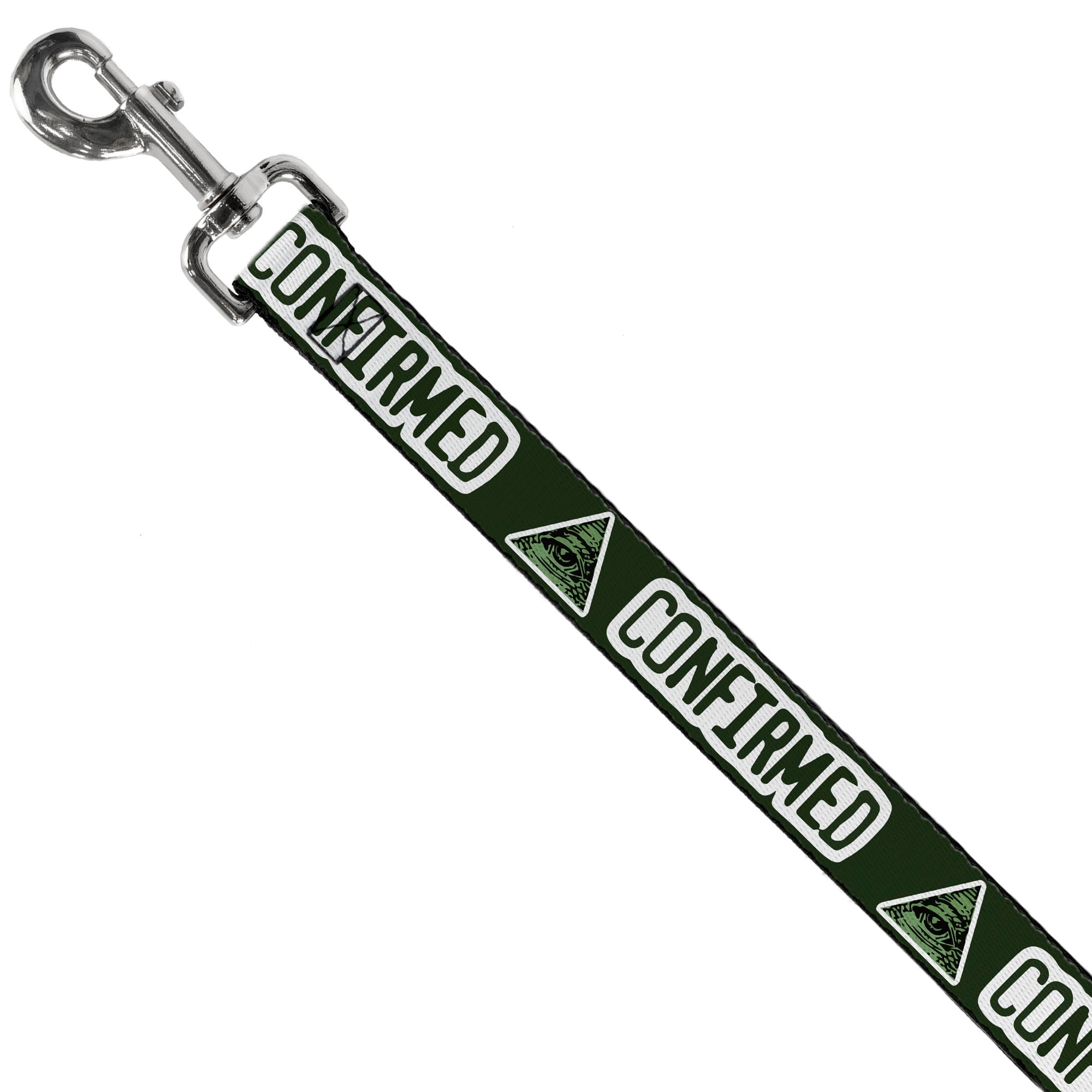 Buckle-Down Dog Leash - Illuminati CONFIRMED Greens/White
