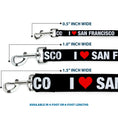 Load image into Gallery viewer, Dog Leash - I "HEART" SAN FRANCISCO Black/White/Red
