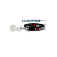 Load image into Gallery viewer, Dog Leash - I "HEART" DILFS Black/White/Red
