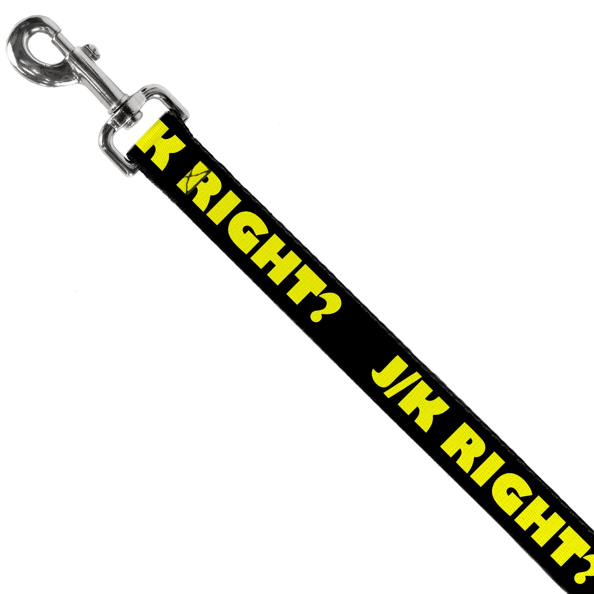 Dog Leash - J/K RIGHT? Black/Yellow