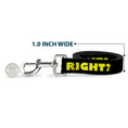 Load image into Gallery viewer, Dog Leash - J/K RIGHT? Black/Yellow
