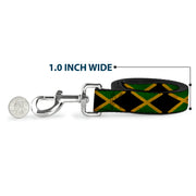 Dog Leash - Jamaica Flags Vintage Black