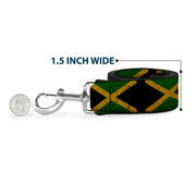 Dog Leash - Jamaica Flags Vintage Black