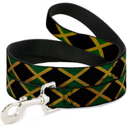Dog Leash - Jamaica Flags Vintage Black